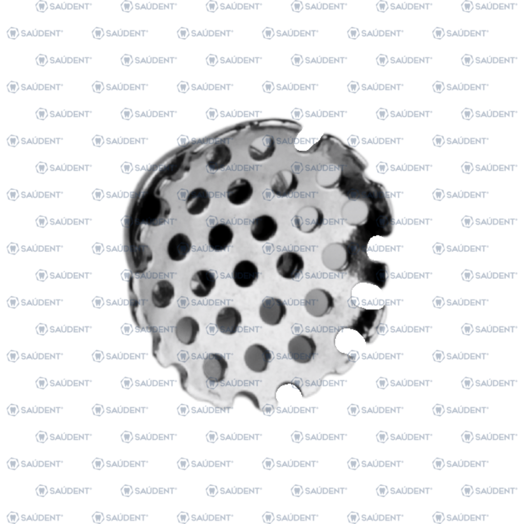 BOTÓN LINGUAL BASE REDONDA PERFORADA METAL 10PZ/PACK