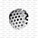 BOTÓN LINGUAL BASE REDONDA PERFORADA METAL 10PZ/PACK