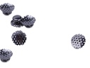 BOTÓN LINGUAL BASE REDONDA PERFORADA METAL 10PZ/PACK