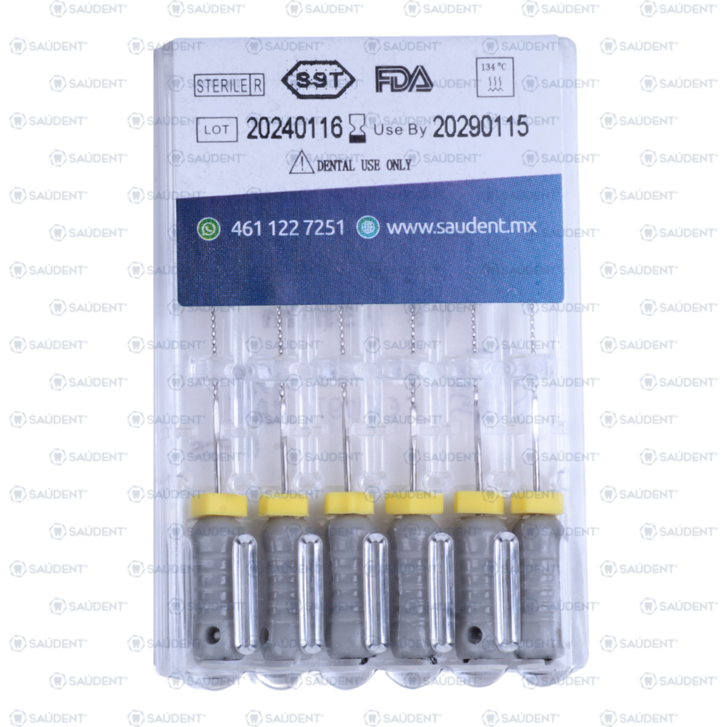 K-FILES STAINLESS STEEL #8 25MM PRE SERIE 6 PZS/PACK