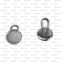 BOTON LINGUAL DE TRACCION CON MALLA 10PZ/PACK