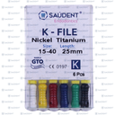 K FILES NIKEL TITANIUM 1ERA SERIE 15-40 DE 25MM 6PZ