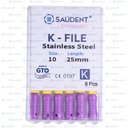 K-FILES STAINLESS STEEL #10 25MM PRE SERIE 6 PZS/PACK