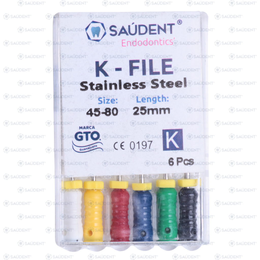 K-FILES STAINLESS STEEL 2DA SERIE 45-80 25MM 6 PZS