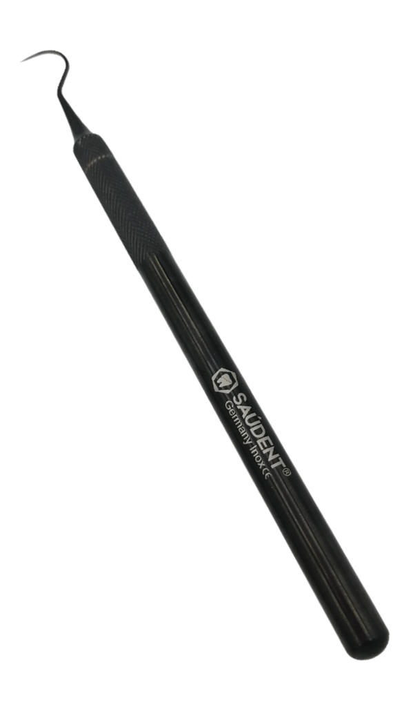 S201 EXPLORADOR DENTAL NEGRO SAUDENT PREMIUM (1 PZ)