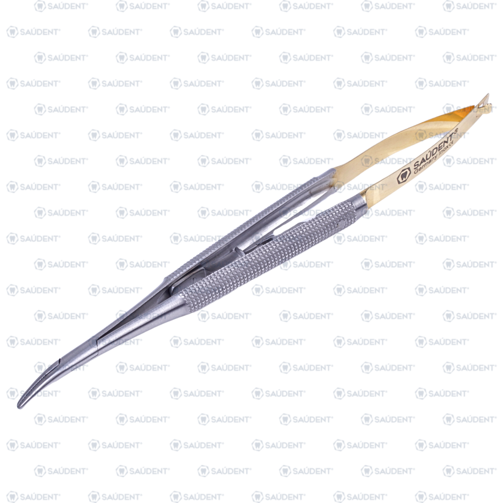 S0212 PORTA-AGUJAS CASTROVIEJO CURVO SAUDENT(1 PZ)