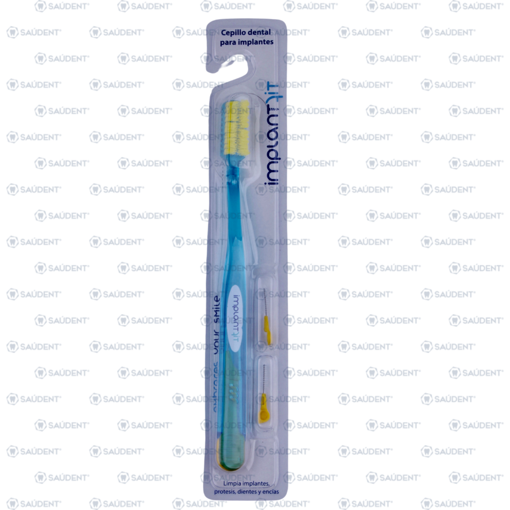 CEPILLO IMPLANT FIT AZUL AMARILLO 1 PZ