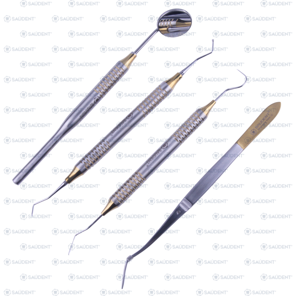KIT BÁSICO DENTAL PLATA/DORADO 1x4 SAUDENT (4 PZ)