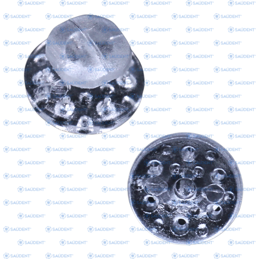 [34152] BOTON LINGUAL ESTÉTICO ZAFIRO REDONDO 5 PIEZAS