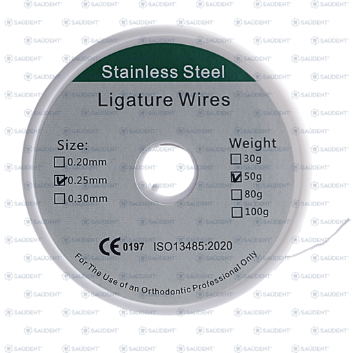 [26888] ROLLO DE LIGADURA METALICA SAUDENT 50GR #10 1PZ