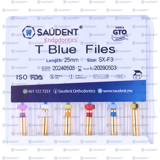 [46636] T BLUE FILES 25MM 6PZ