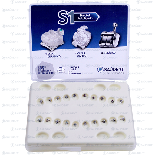 [80100] BRACKETS S1 AUTOLIGADO MBT 0.022 20PZ/PACK