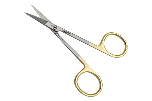 [98424] S0213 TIJERA IRIS RECTA DORADA SAUDENT (1 PZ)