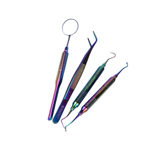 [67731] S020 KIT BÁSICO DENTAL MULTICOLOR 1x4 SAUDENT (4 PZ)