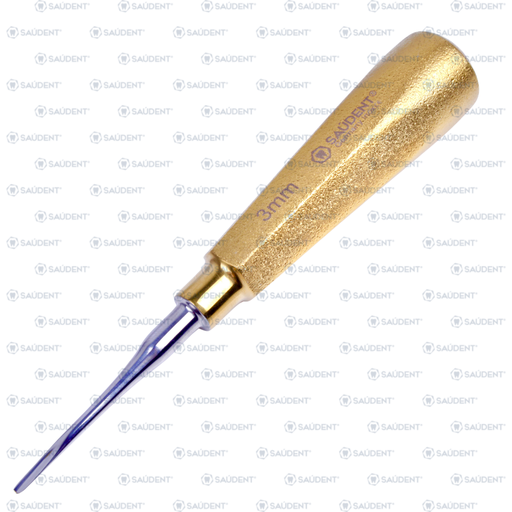 [60145] S0203 ELEVADOR RECTO DORADO 3mm SAUDENT(1 PZ)