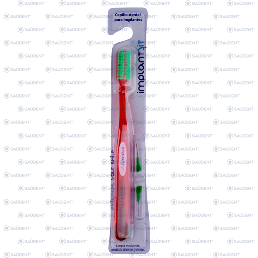 [89667] CEPILLO IMPLANT FIT NARANJA-VERDE 1 PZ