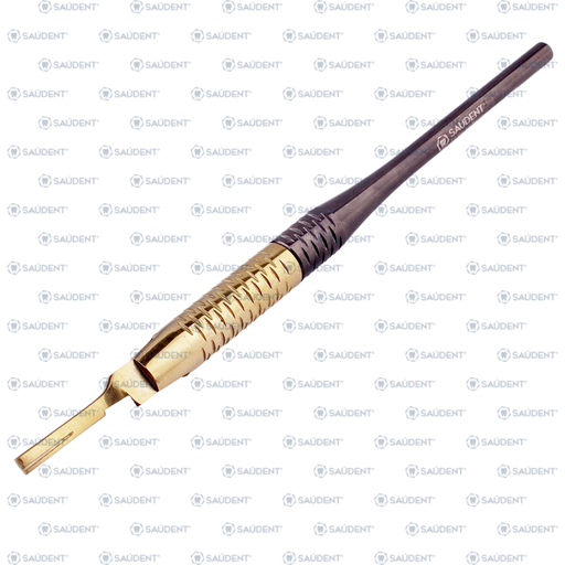 [73245] MANGO DE BISTURÍ #3 CABEZA MÓVIL NEGRO/DORADO (1PZ)