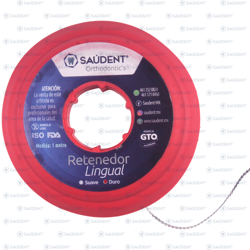 [42467] RETENEDOR LINGUAL ROLLO ALAMBRE HARD 1M